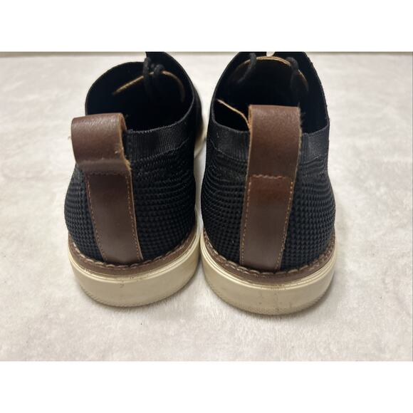 Bill Blass Men’s Shoes Size 9.5 Black White Sneakers Knit Casual Lace Up Foam - Picture 5 of 9